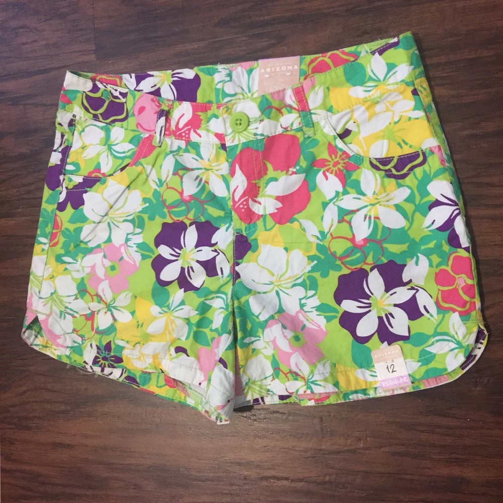 Arizona Jeans Company Girls Floral  Shorts Size 12